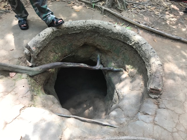 Cu Chi tunnels. The army thought it was a tunnel but in fact was drainage