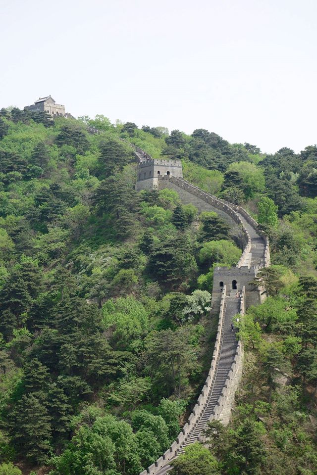 The impressive Great Wall, and it's very steep slopes!