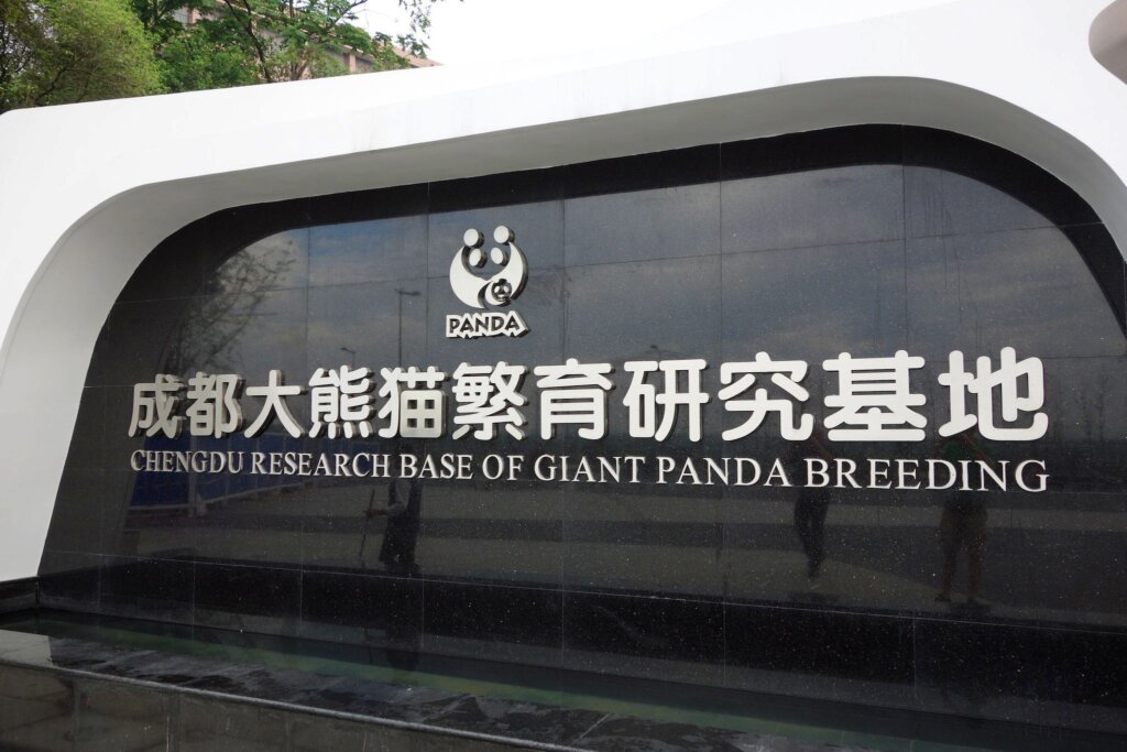 The best place to see Pandas in China is without a doubt the Chengdu Research Base. This is the photo welcoming visitors to the Chengdu Research Base of Giant Panda Breeding