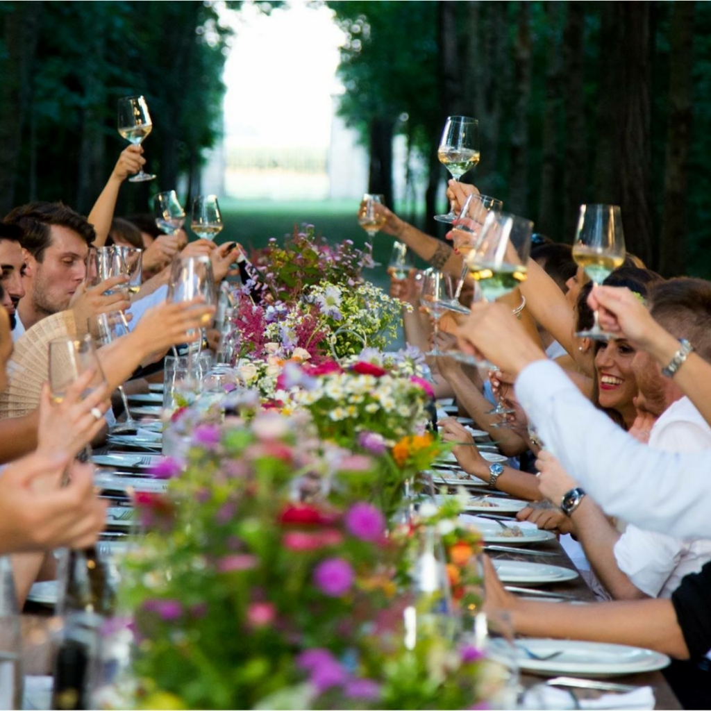 Table full of diners