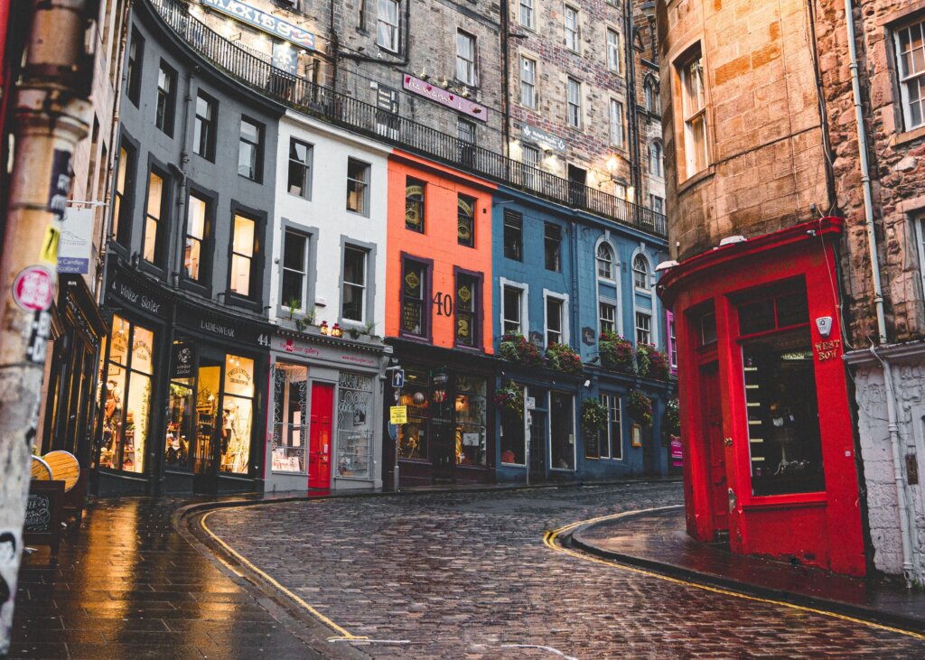 Victoria Street, with it's colourful frontages, is thought to have been the inspiration for Diagon Alley. 