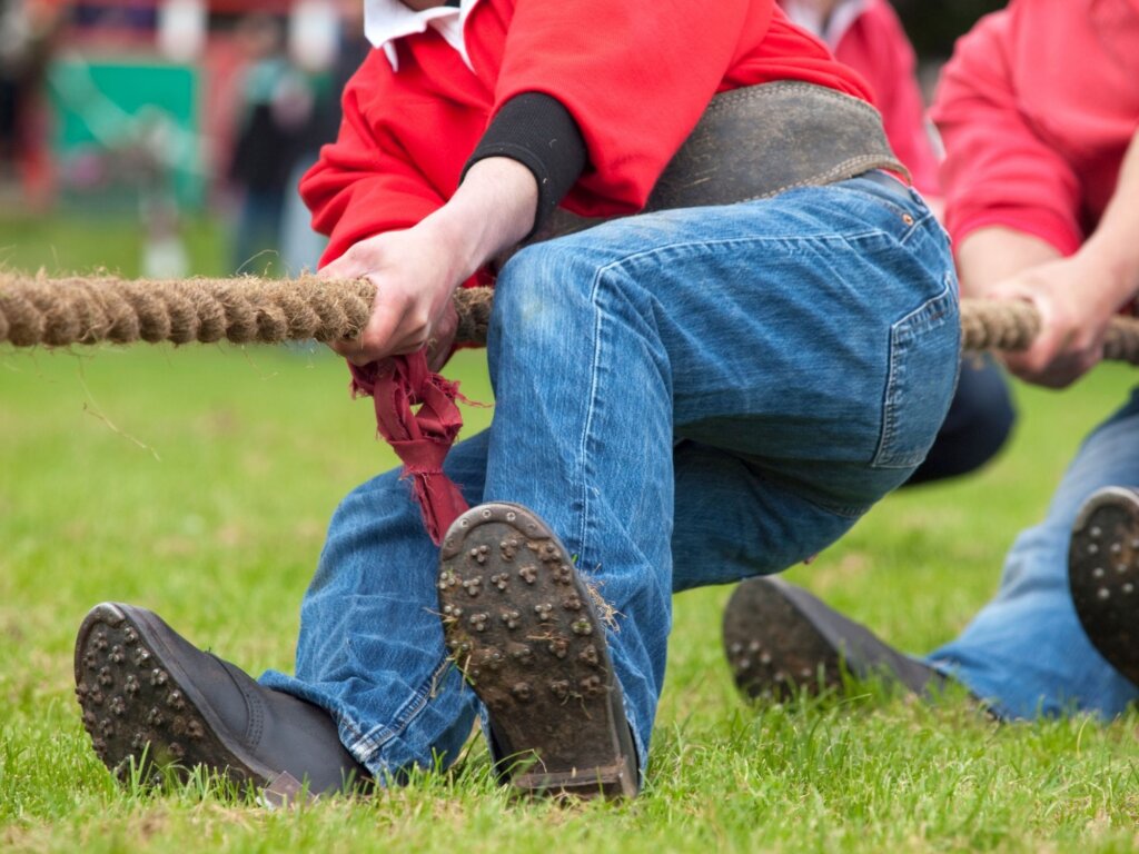 A game of tug of war