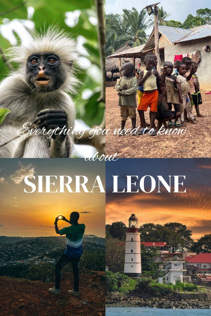 Pinterest pin with some Sierra Leone highlights