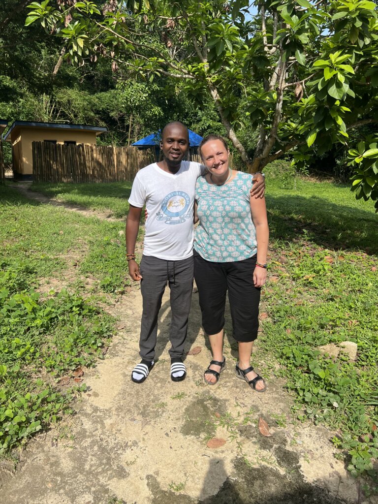 My lovely Sierra Leonean guide Turey who took great care of me whilst I was visited Tiwai Island