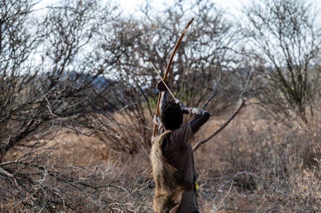 One of the hunters takes the shot