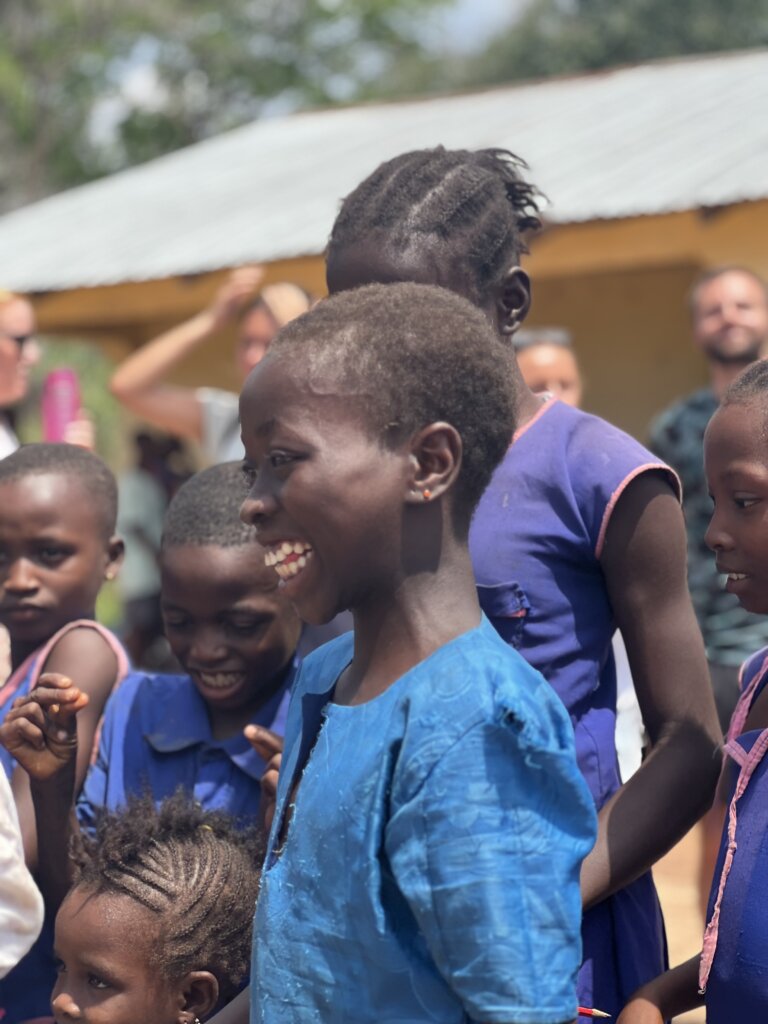 The bright smile of one of the school girls