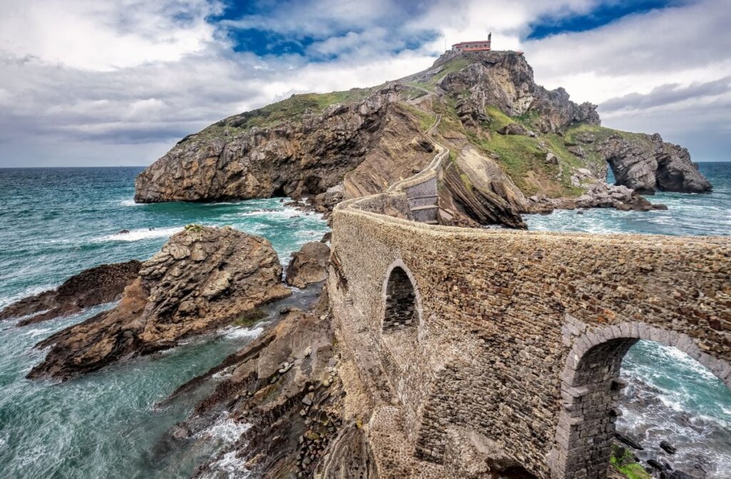 A shot of the bridge that leads across to the prominent rocky output