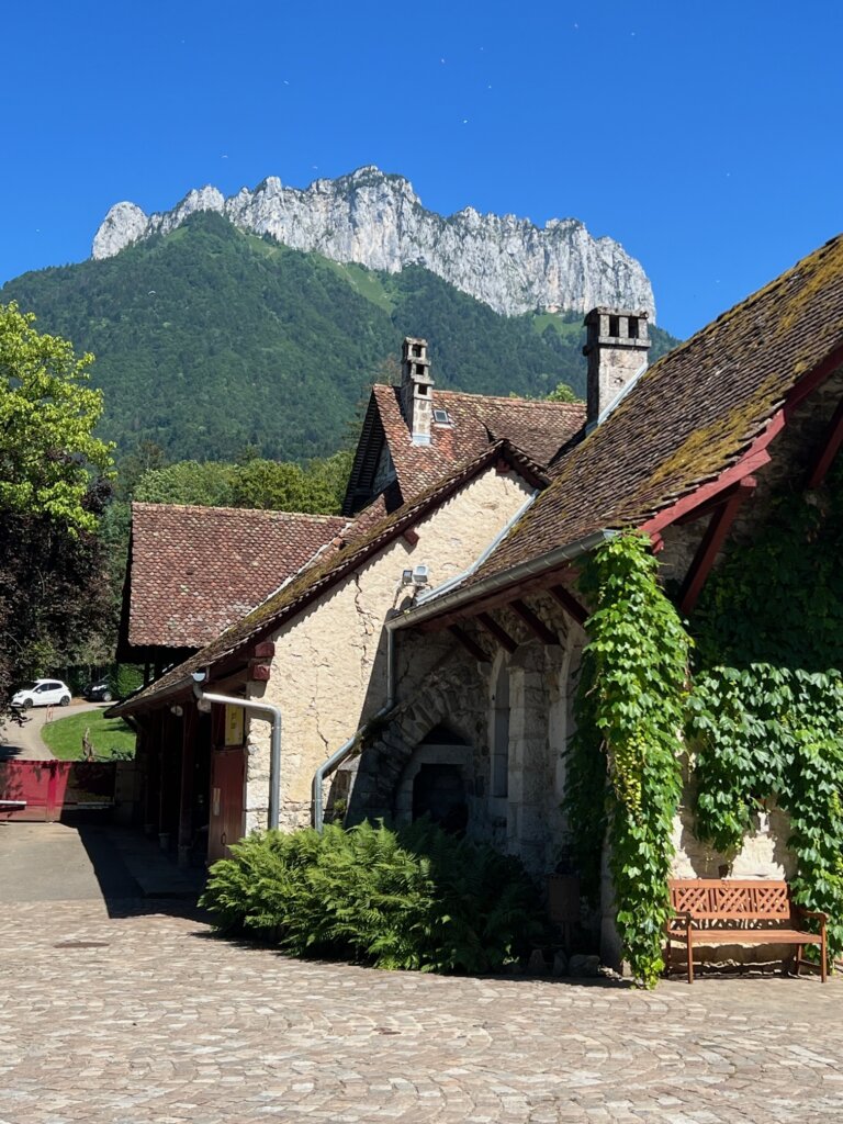 The impressive Annecy Mountains are never far away