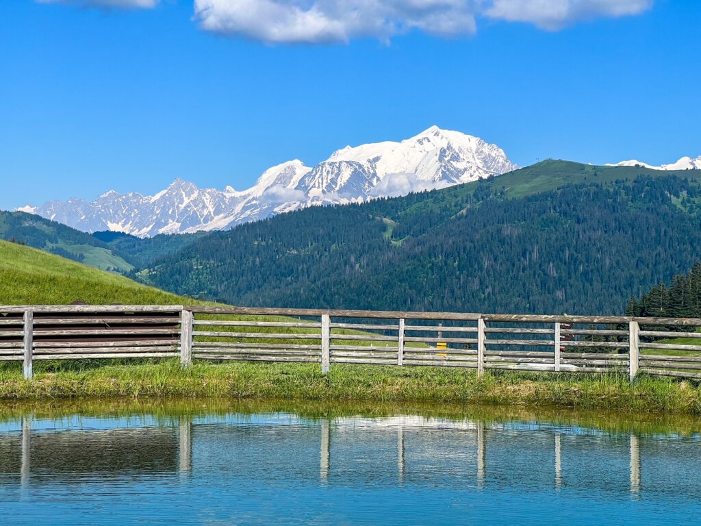 Mont Blanc reflected in a small pond