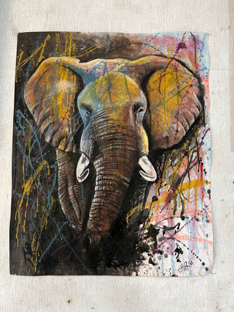 A beautiful elephant painted by the very talented Godon