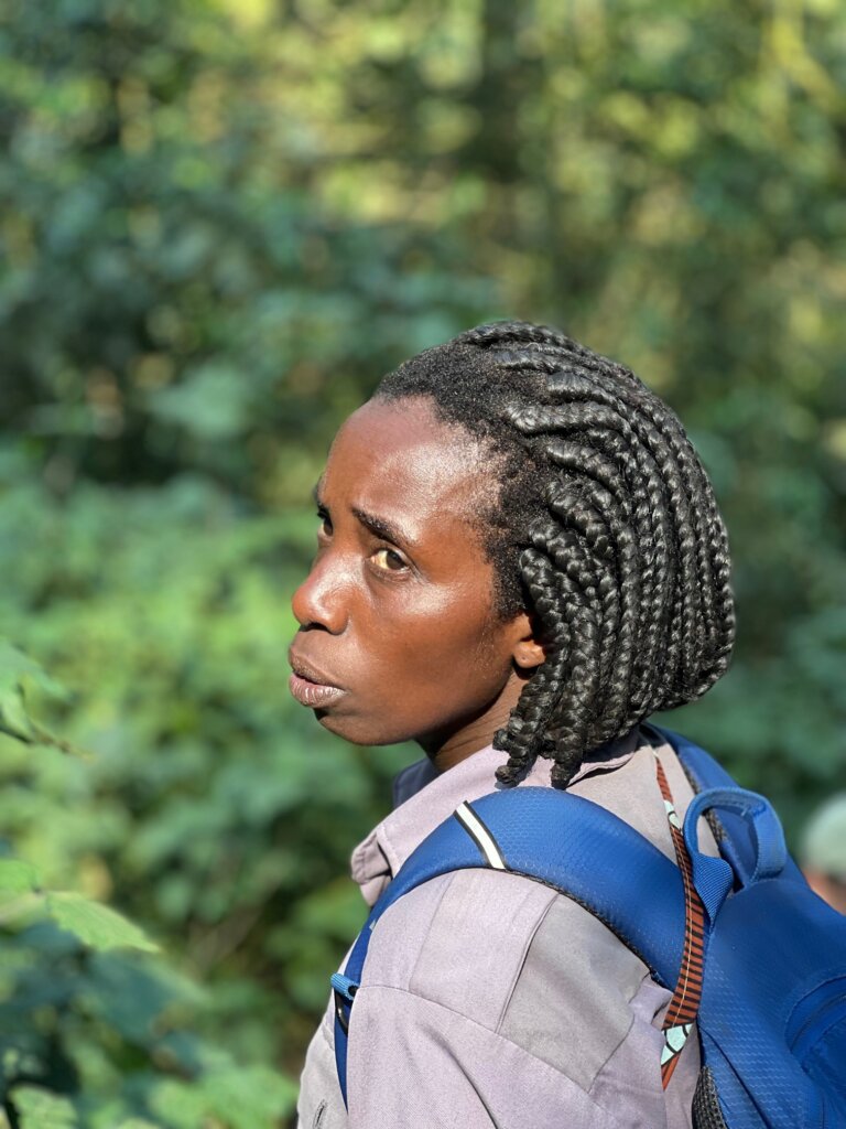 Portrait photo of Brovis, my helpful porter while gorilla tracking in Uganda