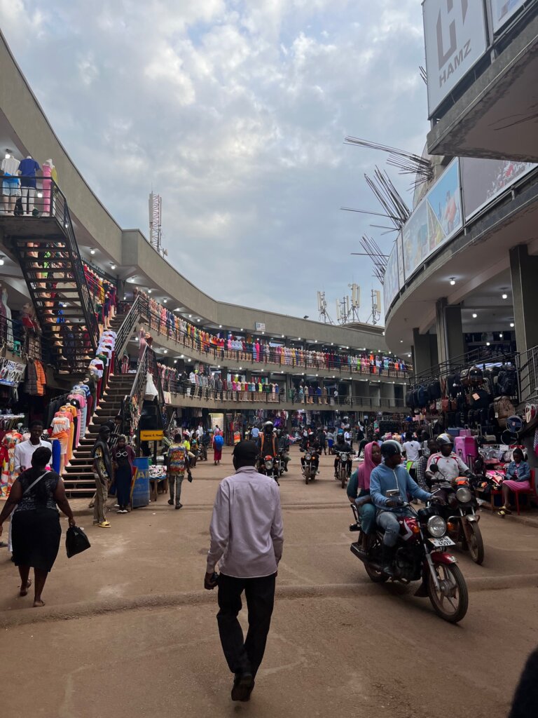 Inside the ring road within Owino Market