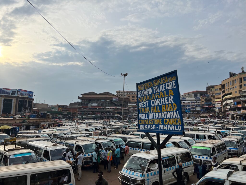 A sea of matatus (mini buses) ready to take their next customer to their destinations