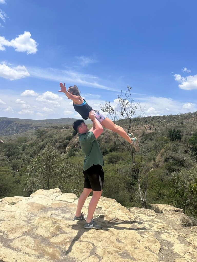 Was meant to be a scene from the Lion King but it looks more like the lift in Dirty Dancing!