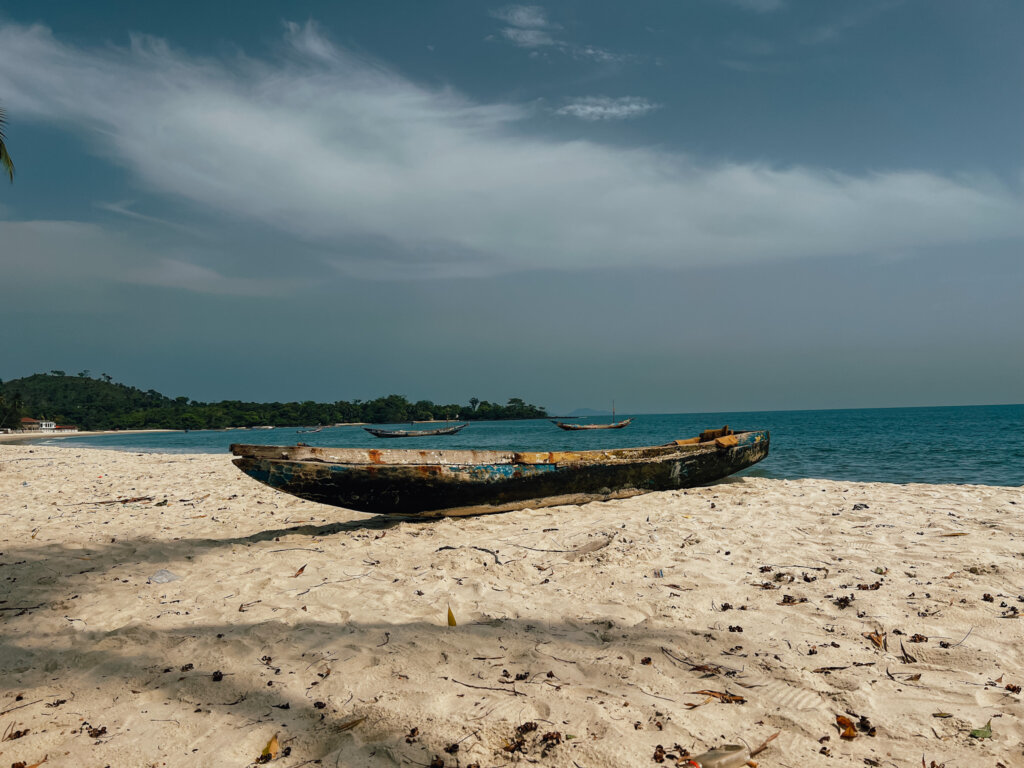 Fishing boat on Tokeh Beach