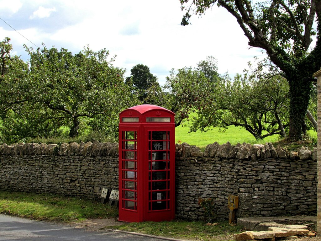 A red telephone box