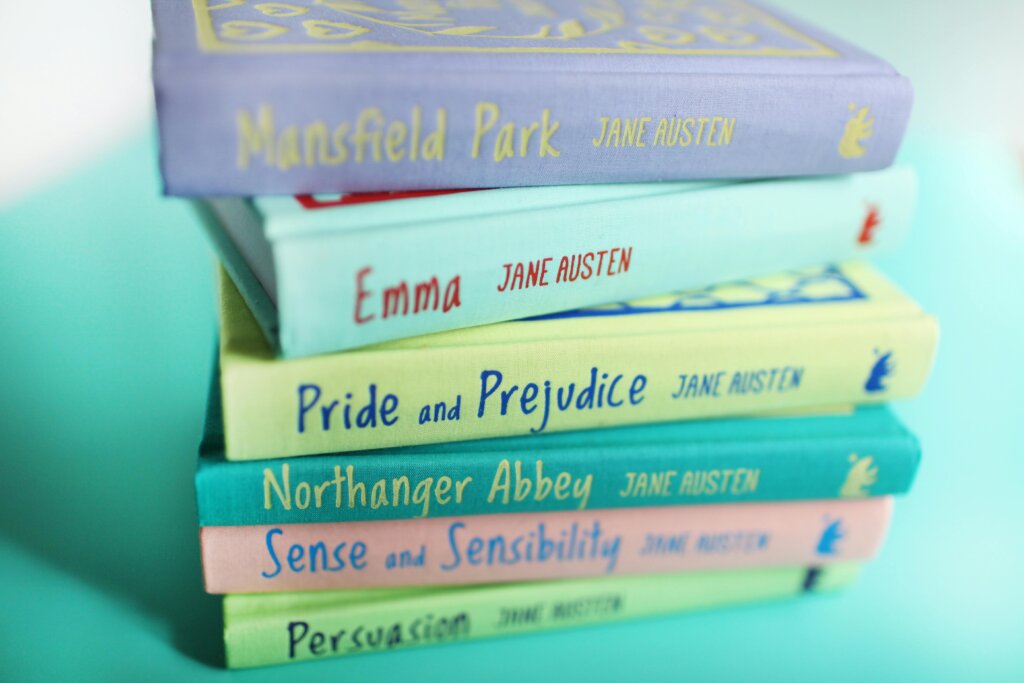 A pile of Jane Austen books