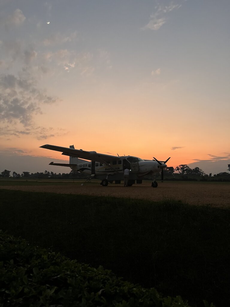 Chartered plane, Uganda