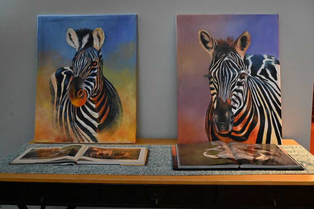 Artwork of zebra at Gran Melia Hotel