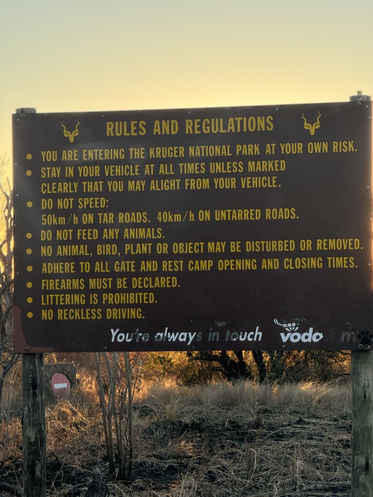 Rules of a self-drive safari in South Africa