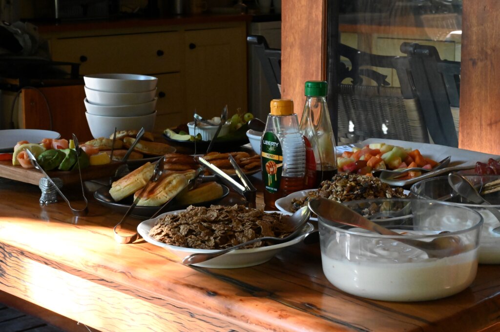 Shimungwe Lodge Breakfast - 10 day South Africa safari itinerary