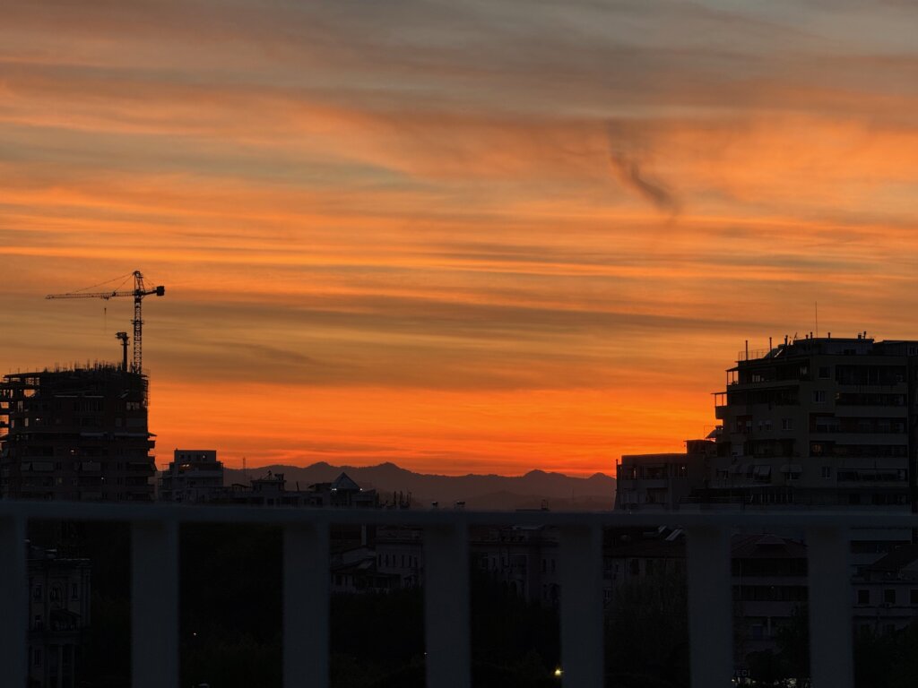 Best place to see the sunset in Tirana 