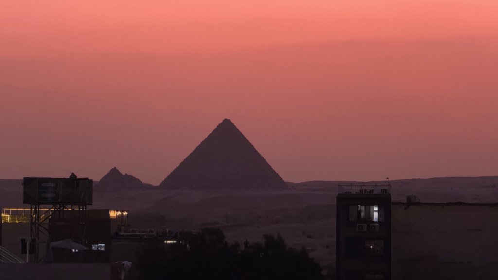 Pyramids at sunset - Egypt