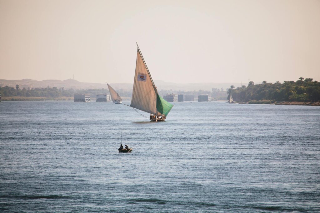 a sailboat on the nile river