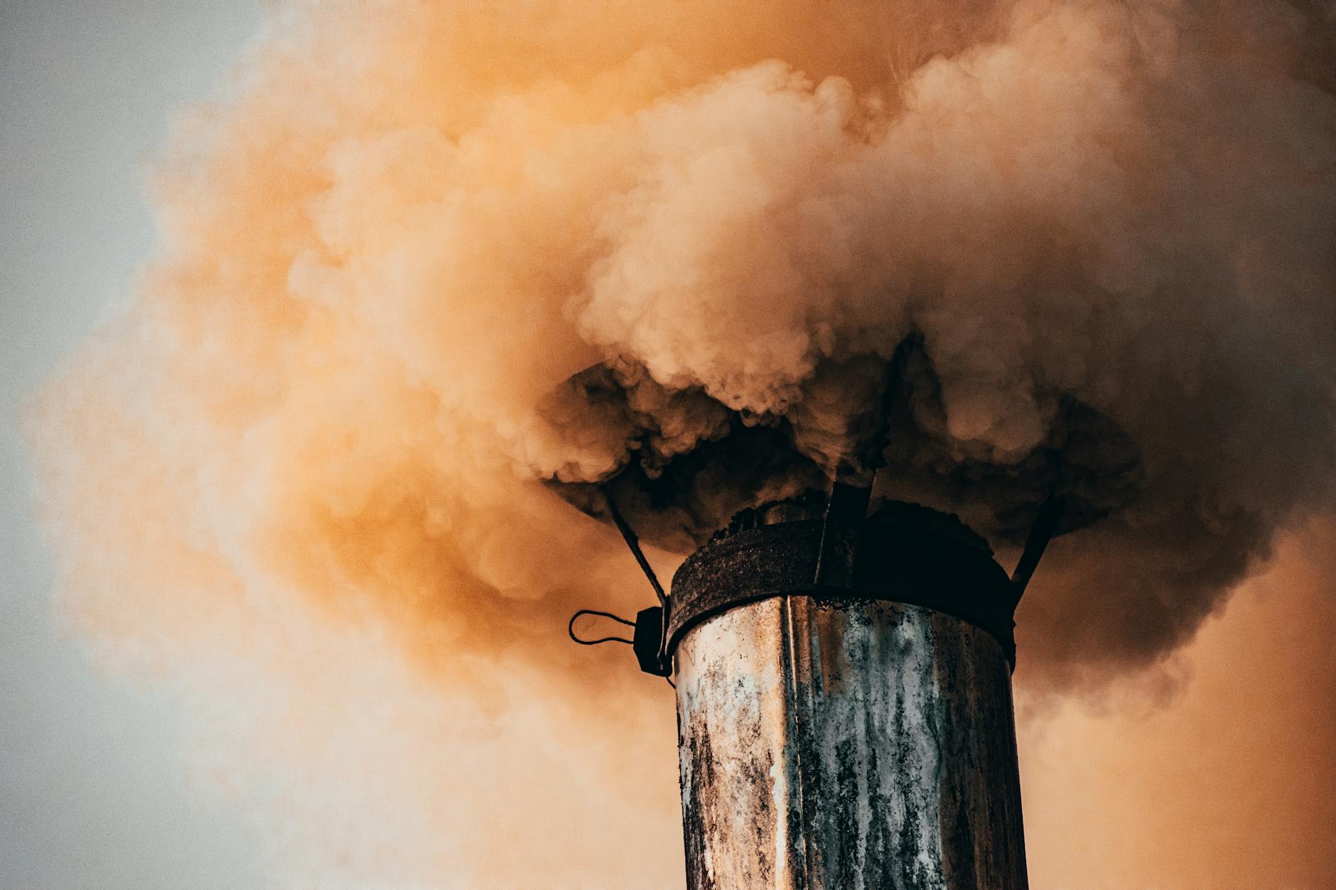 gray tower covered by smoke